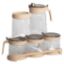 5pc Glass Condiment Combination Set