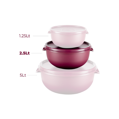 Bowl W/Lid 2.5Lt - Cherry - PS214