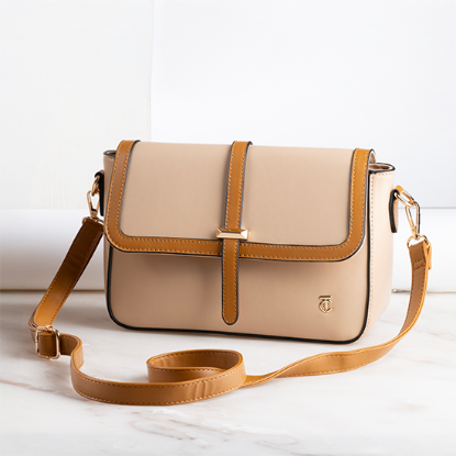 Picture of Tracey Crossbody - Cream & Tan