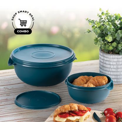 Picture of TC Ware Teal Bowls With Lid 1,25Lt + 5Lt