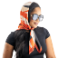 Picture of Daisy Satin Neck Scarf